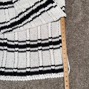 Free People Beach Crochet Set Women Medium Ivory Black Good Striped 2-Piece thumbnail 11
