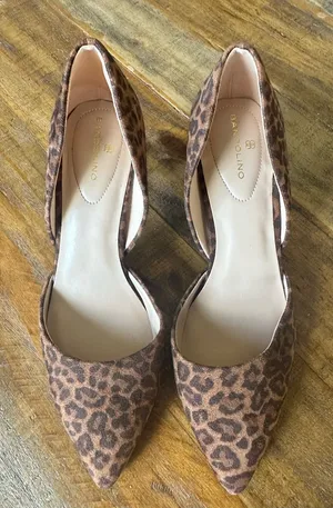 Bandolino Leopard D'Orsay Pointed Toe Pump - Brown/Black thumbnail 1