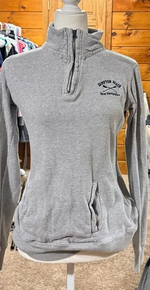 Hampton Beach 1/4 zip up long sleeve sz S Gray thumbnail 1