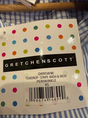 Gretchen Scott Teardrop Stripe Wash & Wear Periwinkle XS NWT thumbnail 6