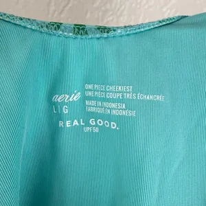 Aerie Ring Birthday Scoop Cheekiest One Piece Swimsuit Stripe Size Large NWT thumbnail 5