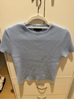 House of Harlow 1960 Light Blue Crew Neck Sweater thumbnail 4