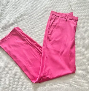 Barbie pink business casual straight leg trouser pants thumbnail 4