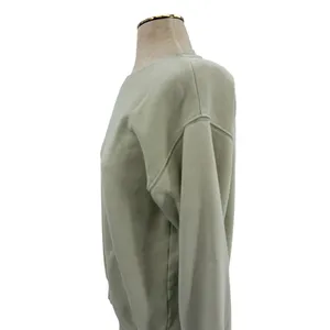 Aritzia Tna CozyAF Fleece Crew Sweatshirt Pullover Sage Green Size Small thumbnail 4