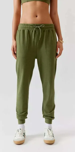 Beyond Yoga Spacedye Commuter Midi Jogger Pant Olive Green Heather Large thumbnail 1