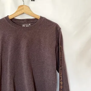 Carhartt loose fit purple pullover sweater women's size medium casual top thumbnail 2