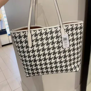 coach City Tote Bag With Houndstooth Print cj626 thumbnail 4