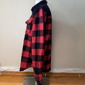 American Eagle AE Unisex Flannel Plaid Button-Down Long Sleeve Shacket Size S thumbnail 3