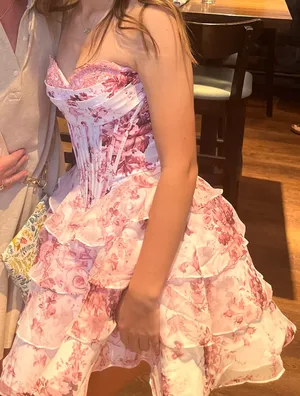 Pink homecoming dress Stacees! Size 00 thumbnail 1