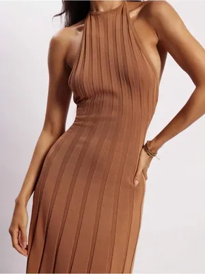 Meshki Adrienne Halter Neck Midi Dress thumbnail 2