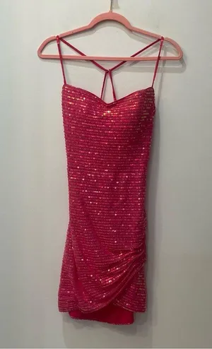 NWT Blush Prom 20400 Bubblegum Short Sequin Cocktail Dress Formal Homeco… thumbnail 6