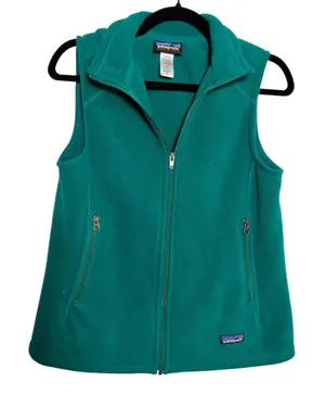 Patagonia Synchilla Green Fleece Zip Vest Women's Size Medium thumbnail 1
