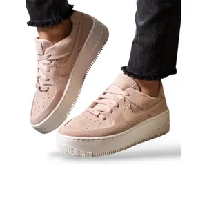 Nike Air Force 1 Sage Low Particle Beige Suede Platform Sneakers AR5339-201 7.5 thumbnail 3