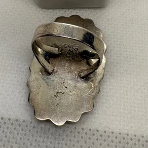 Vintage Mexican Sterling Silver Abalone Shell Statement Ring Oval Size 8‎ thumbnail 9