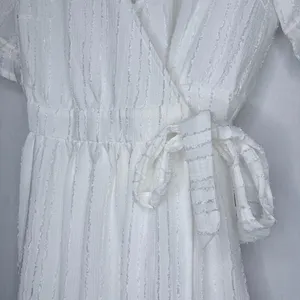 Oh Polly White V-Neckline Wrap Mini Dress thumbnail 7