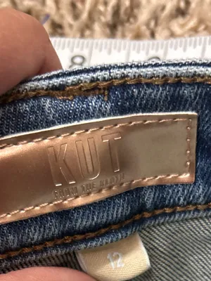 Kut from the Kloth Ryan Fab Ab Super Wide Leg Blue Jeans Size 12 thumbnail 9