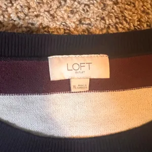LOFT Outlet Women's XL Striped Knit Sweater Crew‎ Neck Long Sleeve Casual thumbnail 2