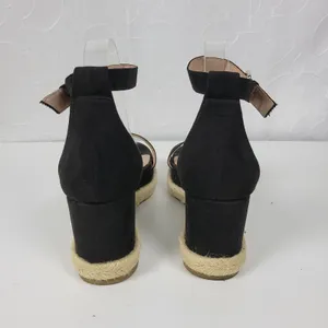 BCBGeneration Addie Women Sandals Size 7.5 Black Ankle Strap Espadrille Platform thumbnail 9