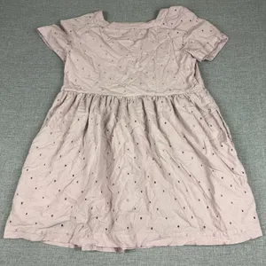 Madewell Dress Womens Large Pink Square Neck Eyelet Floral Short Sleeve Sundress thumbnail 8