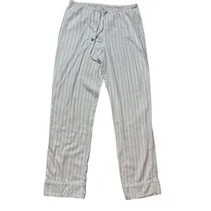 Victoria’s Secret pink white metallic silver striped pajama set sz small‎ thumbnail 4