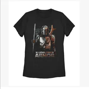 Mandalorian Graphic Women’s Black Short Sleeves Top thumbnail 7