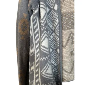 Charlotte Russe Gray Multi Waterfall Open Front Cardigan Women Sz M thumbnail 5