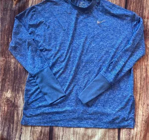 Women’s Nike Running Long Sleeve Shirt Blue Size L thumbnail 1