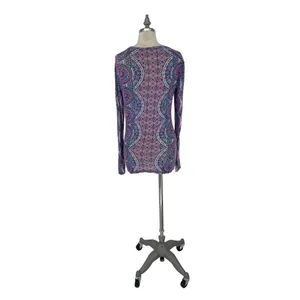 Philosophy Republic Clothing Women's Paisley Long Sleeve Lavender T-Shirt S‎ thumbnail 3