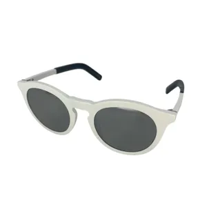 Moncler Odeonn ML0291 21C White Black Round Sunglasses Unisex thumbnail 5