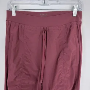 Athleta Attitude II Pant Jogger Tapered Mid Rise Mauve Athleisure Casual Size 8 thumbnail 3