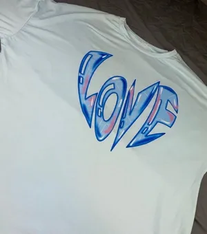NEW Heart Tshirt Blue thumbnail 5