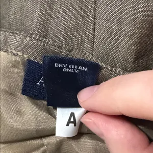 Ann Taylor Side Zip Flare Hi-Rise Beige/Tan Trouser Pant size 6 flaw thumbnail 8