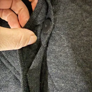Eileen Fisher‎ Quilted Merino Wool Button Mock Neck Vest Gray Small thumbnail 3