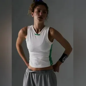 NWOT Free People MOVEMENT Powerwalk Tank Green & White thumbnail 4