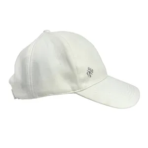 GSTQ NWT White Embroidered Logo Adjustable Strap Baseball Hat Cap One Size thumbnail 2