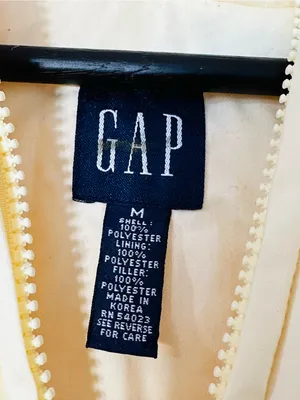 GAP Pale Yellow Hooded Puffer Vest thumbnail 4