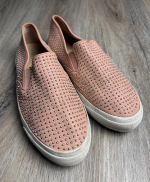 Coach Maggie Studded Slip On Sneakers Blush Pink Leather Shoes Women’s 10B thumbnail 1