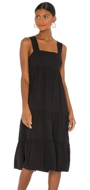 Amanda Uprichard Mitzi Tiered Midi LBD Dress Sz. XS thumbnail 1