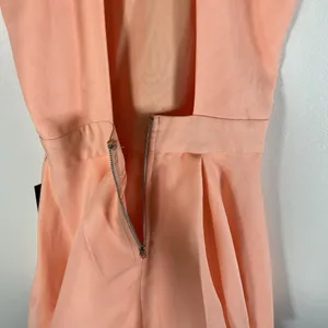 Lulus Dress Rehearsal Coral Skater Fit & Flare Mini Dress‎ Women's Medium Tiered thumbnail 10
