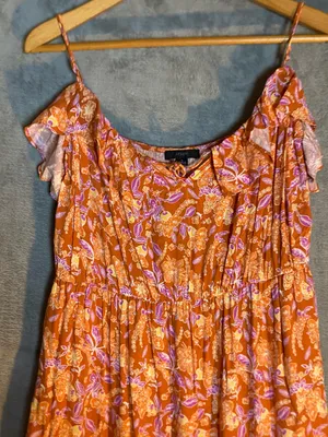J.Crew Tiered maxi dress in painted block print Large‎ milkmaid Resort Vacation thumbnail 7