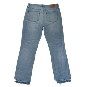J Crew Slim Boyfriend Jean Women's Size 28‎ Light Wash Distressed Raw Hem Denim thumbnail 2