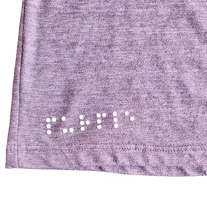 Two‎ Blind Brothers Womens T-Shirt Purple Perspective Braille Detail Medium M thumbnail 4