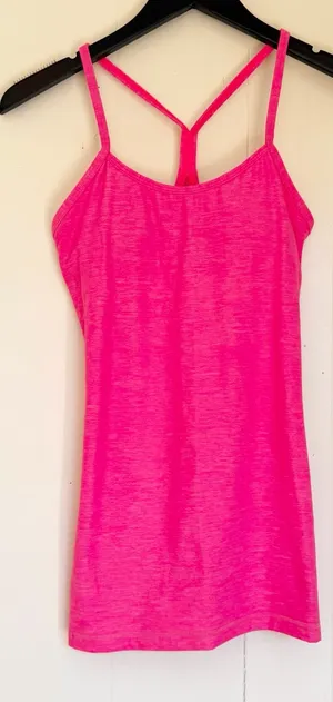 LULULEMON Power Y Racerback Tank Top Bright Hot Pink 6 thumbnail 1
