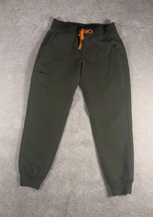 FIGS Zamora Jogger Scrub Pants Dark Olive Green Drawstring Women S/P thumbnail 1