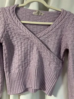 Happily Grey Purple Sweater Size M thumbnail 2