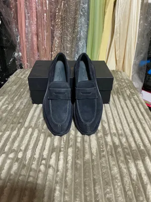 Good Man Shoes Good Man Brand Lexington Loafers In Navy Suede thumbnail 2
