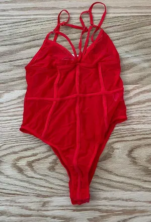 Tiger Mist Red Mesh Bodysuit thumbnail 1