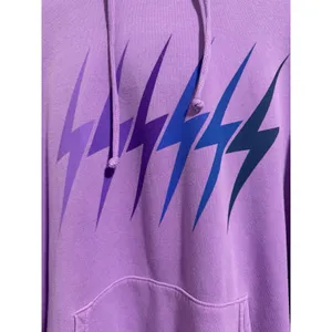 Aviator Nation Bolt Gradient Relaxed‎ Pullover Hoodie Neon Purple Size Large thumbnail 8