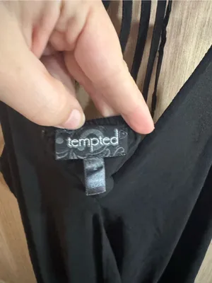 Tempted Black Strappy Back V-Neck Camisole Blouse Size 2X thumbnail 2