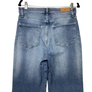 7 For All Mankind Ultra High Rise Jo Wide Leg‎ Jeans Blue Denim Womens Size 32 thumbnail 7